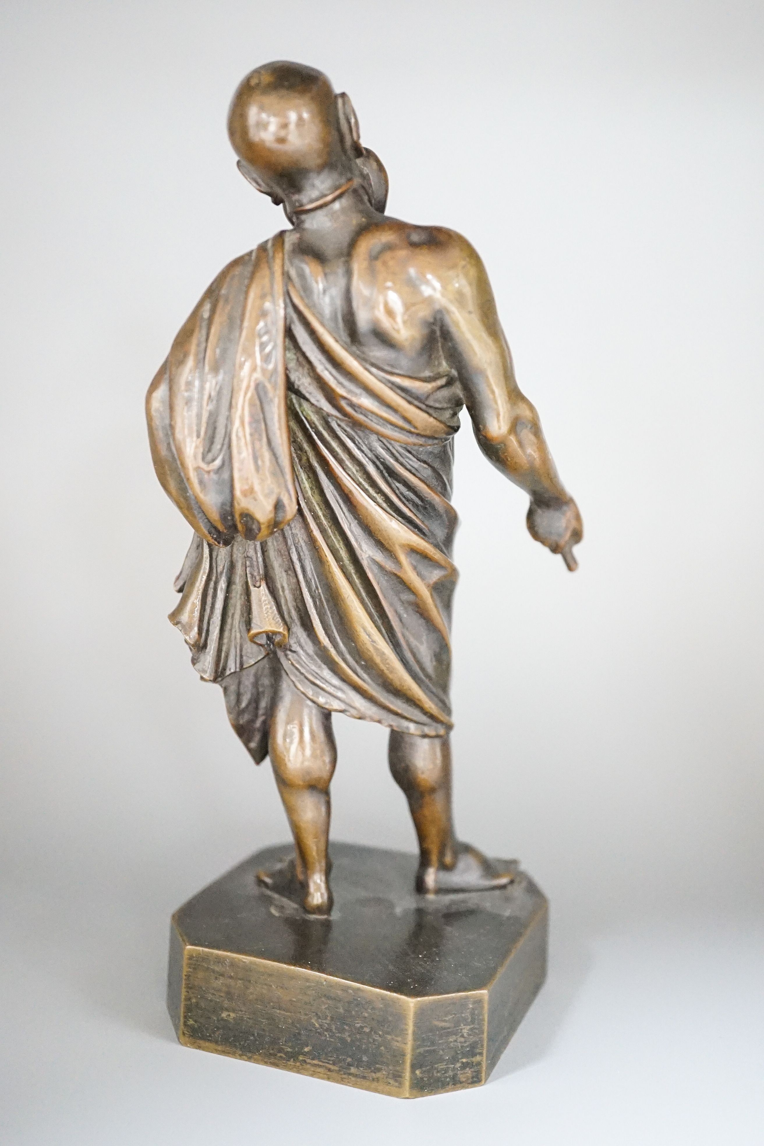 A bronze figure, Mercuris, signed ‘MECVRIS’ 18cm